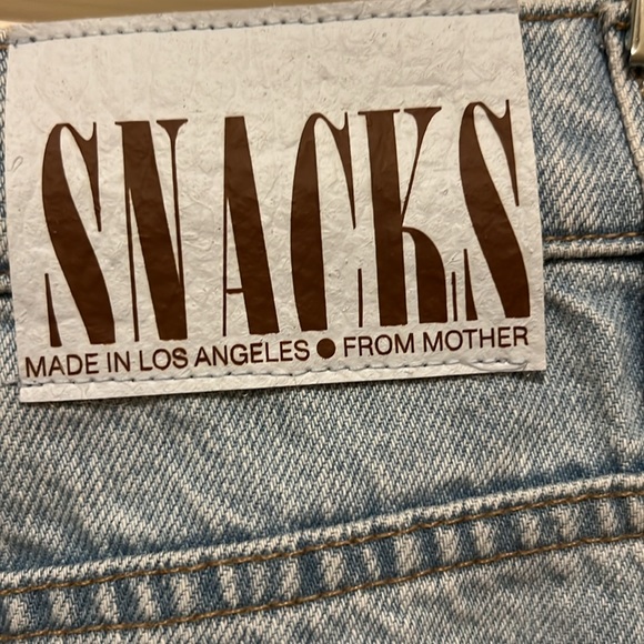 MOTHER SNACKS Denim High Waist Pushpop Cuff Just A Nibble Jeans, Size 27 - Picture 13 of 16